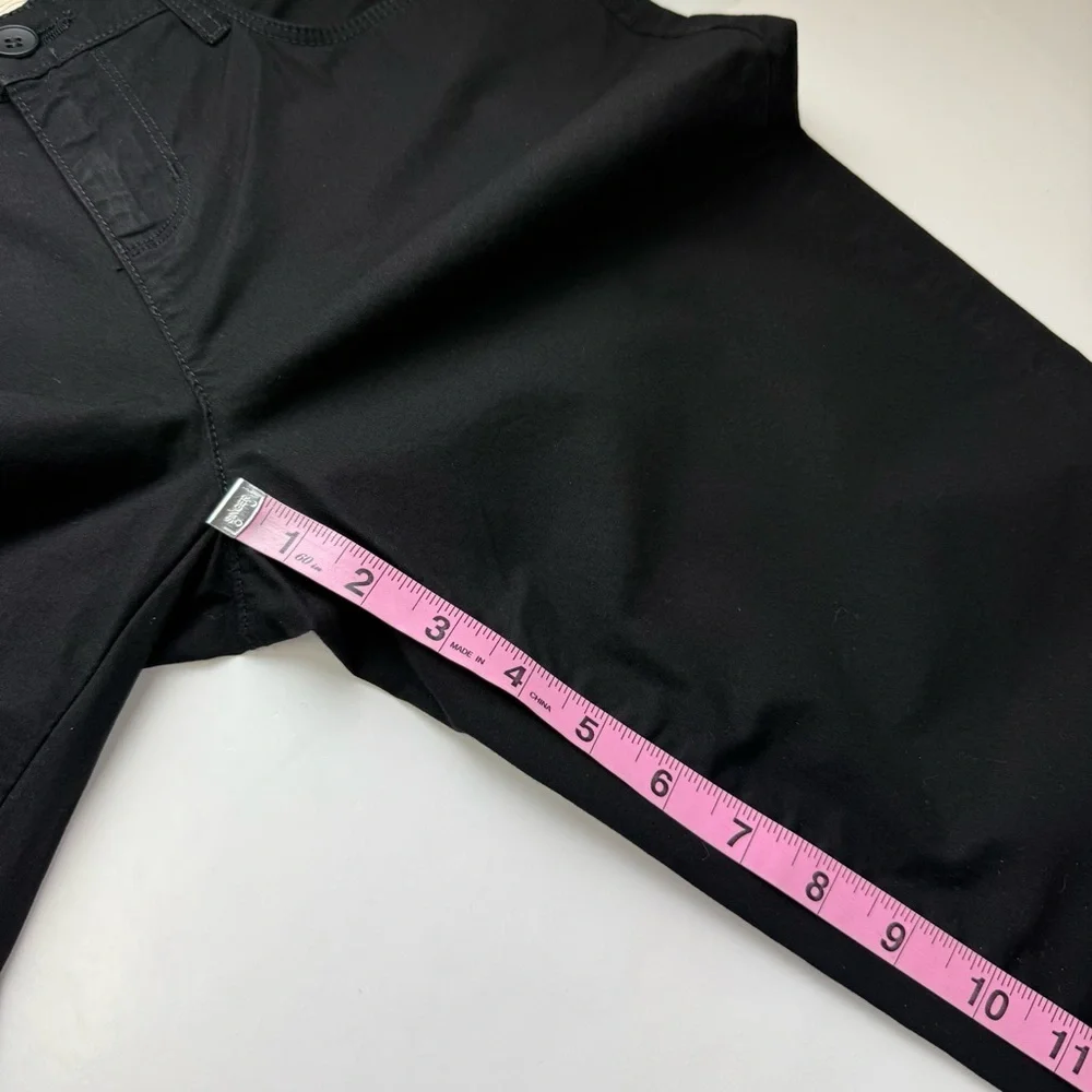 L'Agence Pants Womens 23 Black Mirabel Mid Rise Flight Pant Elastic Hem Cotton